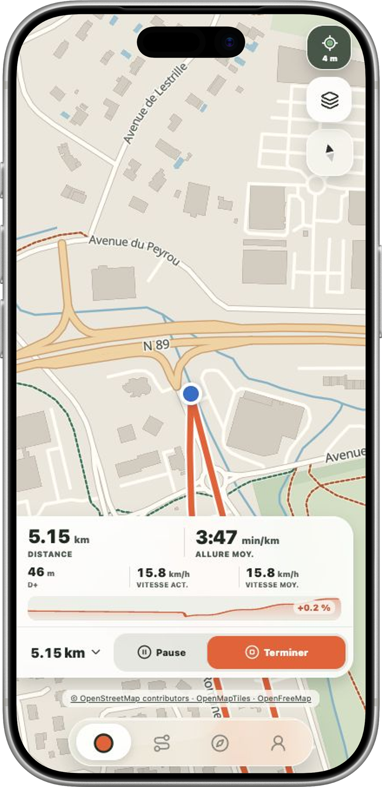 Statistiques réelles en direct dans un iPhone 17 Pro